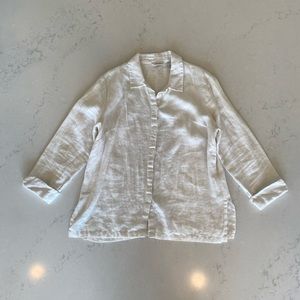 Laura Ashley Vintage Women’s Medium Linen White Button Down